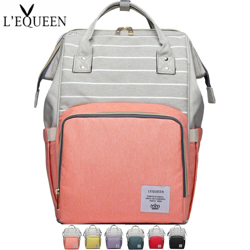Lequeen Sac a langer Bebe Stripes Design Large Capacity Diaper Bags Baby Bags for Mom Backpack Feeding Baby Maternal BackpacK
Lequeen Sac a langer Bebe Stripes Design Large Capacity Diaper Bags Baby Bags for Mom Backpack Feeding Baby Maternal BackpacK