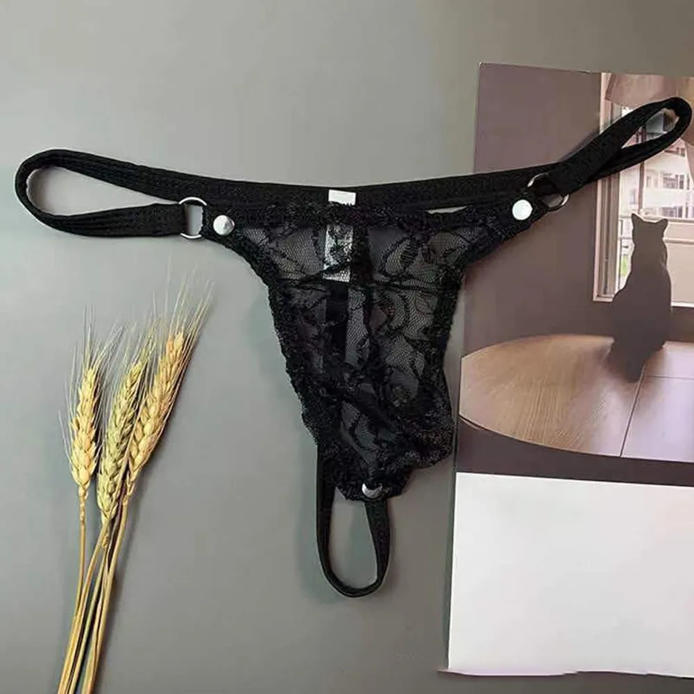 Men's Sissy Lace Lingerie T-Back Thong G-String Bulge Pouch Panties Bikini Briefs Tanga Hombre
Men's Sissy Lace Lingerie T-Back Thong G-String Bulge Pouch Panties Bikini Briefs Tanga Hombre
