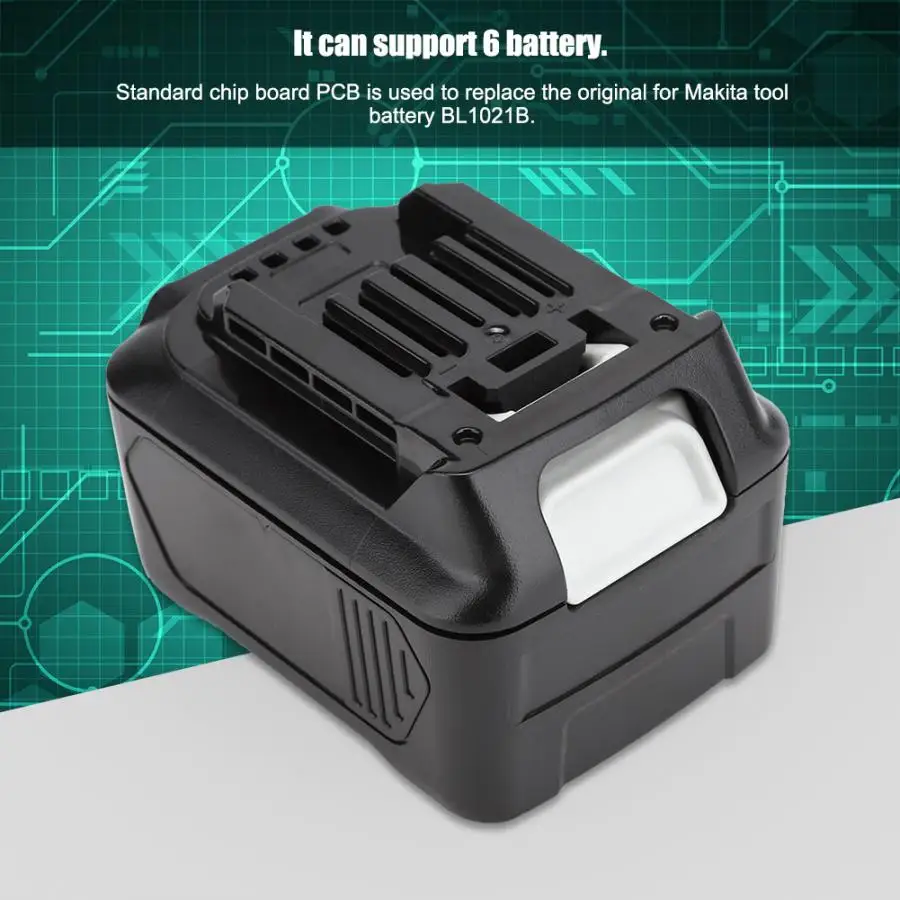 Replacement for Makita BL1021B 10.8V-12V Lithium-ion Battery Case Dual Protection Board Support 6 Batterys
Replacement for Makita BL1021B 10.8V-12V Lithium-ion Battery Case Dual Protection Board Support 6 Batterys