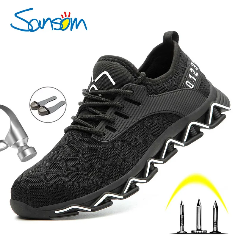 SANSOM New Design Safety Work Shoes Boots For Men Anti-Smashing Steel Toe Boots Men Construction Shoes Safety Boots Sneakers
SANSOM New Design Safety Work Shoes Boots For Men Anti-Smashing Steel Toe Boots Men Construction Shoes Safety Boots Sneakers