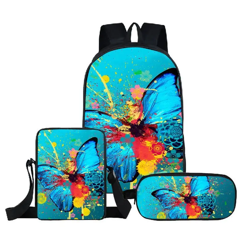 Beauty Butterfly Printing Girl School Bags Set 3D Cartoon Animal Pattern Women Backpacks Students Casual Rucksack Mochila Mujer
Beauty Butterfly Printing Girl School Bags Set 3D Cartoon Animal Pattern Women Backpacks Students Casual Rucksack Mochila Mujer