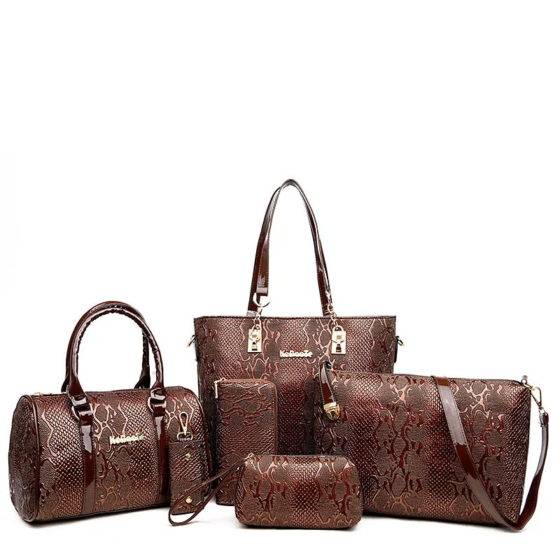 6 sets Luxury Brands Women Tote+Shoulder/Messenger+Clutch Composite Bags High Quality Serpentine Handbag Designer Famous bags
6 sets Luxury Brands Women Tote+Shoulder/Messenger+Clutch Composite Bags High Quality Serpentine Handbag Designer Famous bags