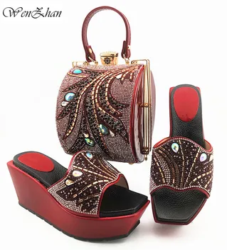 Wine Color African Women Shoes and Bag Matching Set for Wedding Italian Shoes with Matching Bag 38-42 WENZHAN b02-19
Wine Color African Women Shoes and Bag Matching Set for Wedding Italian Shoes with Matching Bag 38-42 WENZHAN b02-19