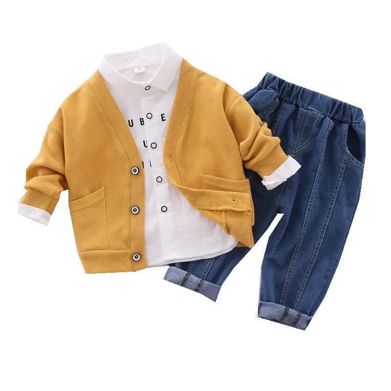 Spring Autumn Children Kids Clothes Baby Boy Girls Solid Sweater Shirt Sleeve Jeans 3Pcs/sets Toddler Infant Clothing Tracksuits
Spring Autumn Children Kids Clothes Baby Boy Girls Solid Sweater Shirt Sleeve Jeans 3Pcs/sets Toddler Infant Clothing Tracksuits