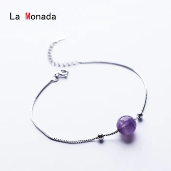 La Monada Fashion Jewelry Womens Accessories Purple Bead Hand Box Chain Bracelets Women 925 Sterling Silver Bracelet Trendy
La Monada Fashion Jewelry Womens Accessories Purple Bead Hand Box Chain Bracelets Women 925 Sterling Silver Bracelet Trendy