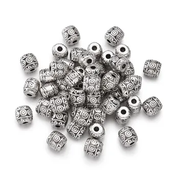 50pcs 6mm Barrel Tibetan Style Alloy Beads Bead Spacer for Jewelry Making DIY Bracelet Necklace Accessories Findings hole: 1.6mm
50pcs 6mm Barrel Tibetan Style Alloy Beads Bead Spacer for Jewelry Making DIY Bracelet Necklace Accessories Findings hole: 1.6mm