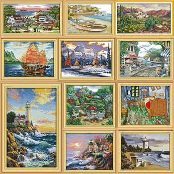 Lighthouse Landscape Painting Cross Stitch Pattern Europe Style DMC 11CT 14CT Cross Stitch Set for Embroidery Kit DIY Needlework
Lighthouse Landscape Painting Cross Stitch Pattern Europe Style DMC 11CT 14CT Cross Stitch Set for Embroidery Kit DIY Needlework