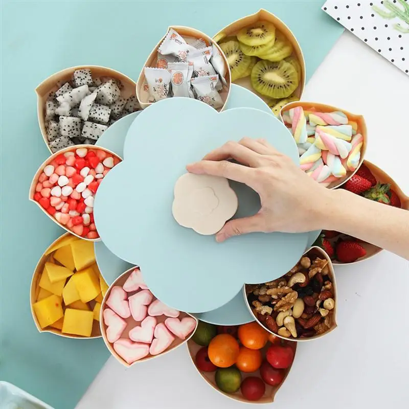 Double Layers Fruit Tray Blue Flower Rotating Candy Box Party Snacks Serving Plate for Appetizer Nuts Dried Fruit
Double Layers Fruit Tray Blue Flower Rotating Candy Box Party Snacks Serving Plate for Appetizer Nuts Dried Fruit