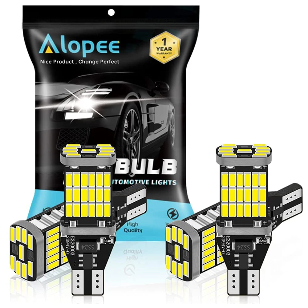 4Pack 921 912 922 T15 W16W Xenon White 12V-18V Canbus Error Free AK-4014 LED Bulbs For Reverse Parking Lights Side Marker Light |