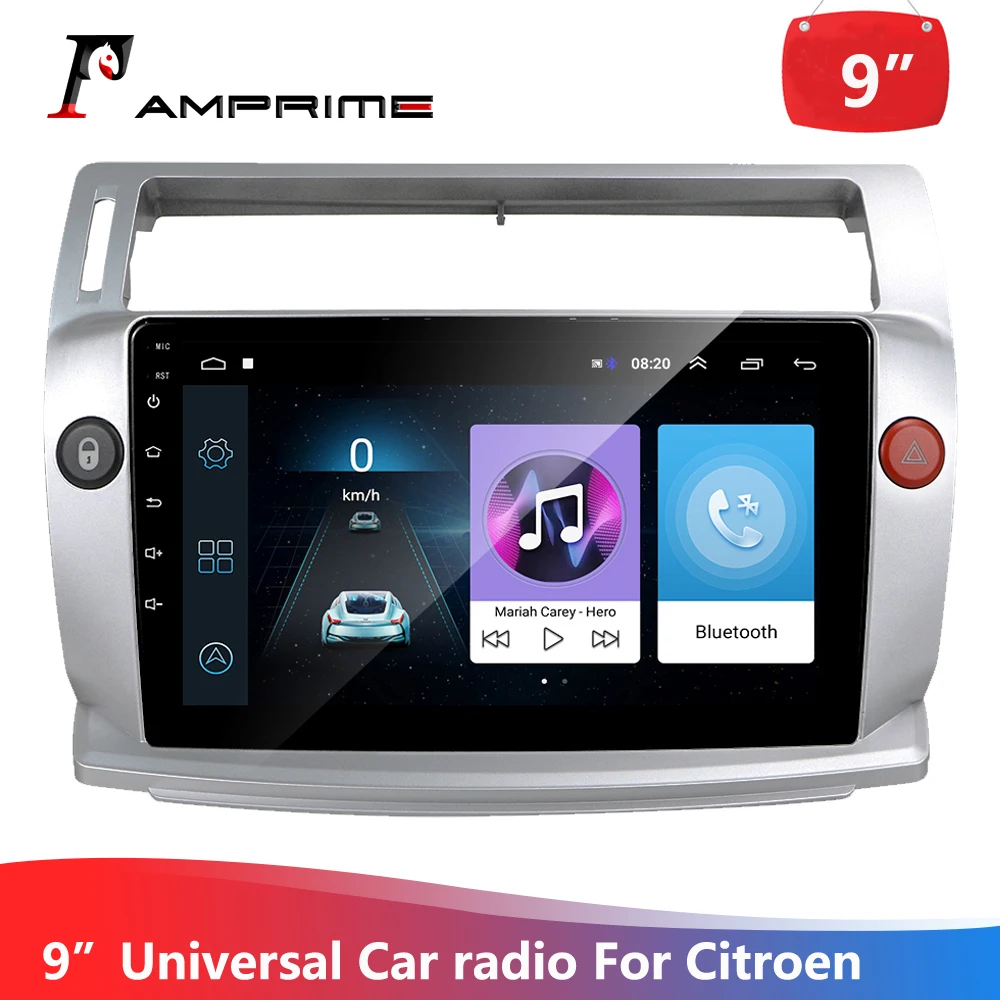 Автомобильный мультимедийный плеер AMPrime 9 дюймов Android для Citroen C4 2004 2009