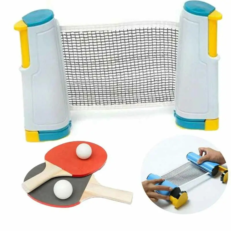 Table Tennis Net Ping Pong Set Retractable Net Rack Portable Sports Tools