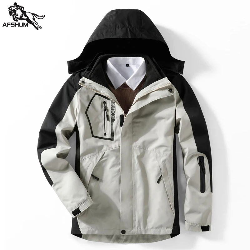 men coat 2019 winter Mens parka Splicing lapels jackets Plus velvet to keep warm coat Liner+jacket Camouflage windbreaker coats
men coat 2019 winter Mens parka Splicing lapels jackets Plus velvet to keep warm coat Liner+jacket Camouflage windbreaker coats
