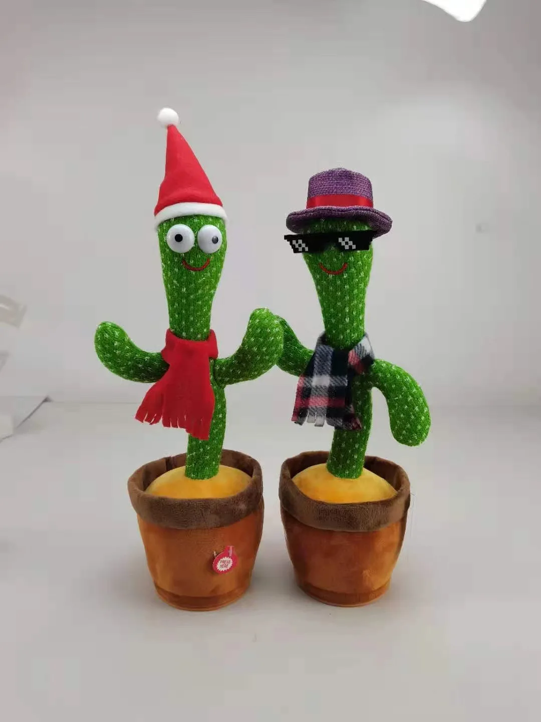 New Electronic Dancing Cactus Singing Dancing Decoration Gift for Kids Funny Early Education Toys Knitted Fabric Plush Toys