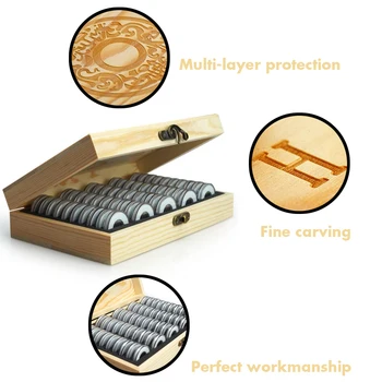 50/100 Sheet Coin Wooden Collection Box Commemorative Coin Protection Storage Box 18/21/25/27/30mm Display Boxes Universal
50/100 Sheet Coin Wooden Collection Box Commemorative Coin Protection Storage Box 18/21/25/27/30mm Display Boxes Universal