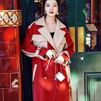 LANMREM 2020 Spring New Designer Brand High Waist Tie Long Contrast Color Suit Collar Windbreaker Female PB769
LANMREM 2020 Spring New Designer Brand High Waist Tie Long Contrast Color Suit Collar Windbreaker Female PB769