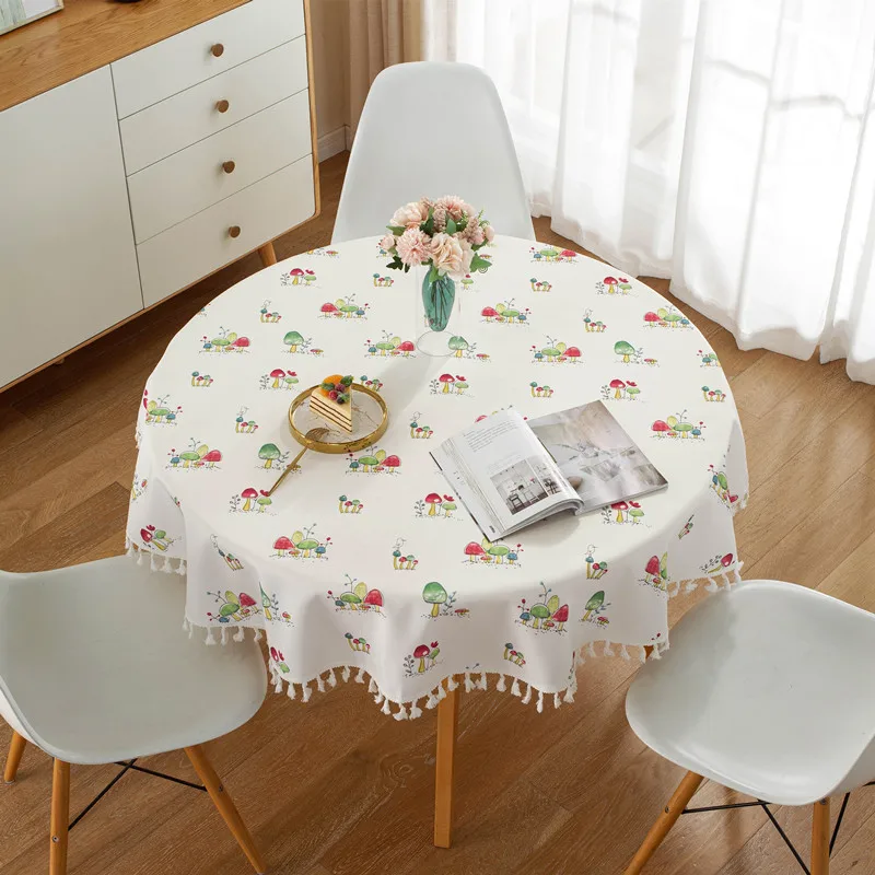 Cute Cartoon Mushroom Print Round Table Cloth Waterproof Fabric Tassel Table Cover Decoration Dining Room Table Cloth
Cute Cartoon Mushroom Print Round Table Cloth Waterproof Fabric Tassel Table Cover Decoration Dining Room Table Cloth