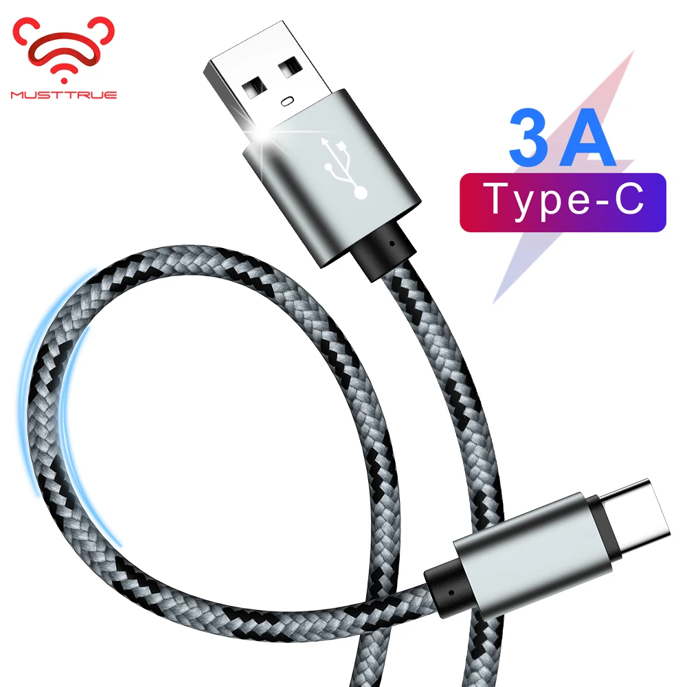 MUSTTRUE 3A C Cable USB Type C Cable for Huawei P20 Lite Samsung S10 Xiaomi Fast Charging Data Cord tipo c Wire c type Adapter
MUSTTRUE 3A C Cable USB Type C Cable for Huawei P20 Lite Samsung S10 Xiaomi Fast Charging Data Cord tipo c Wire c type Adapter