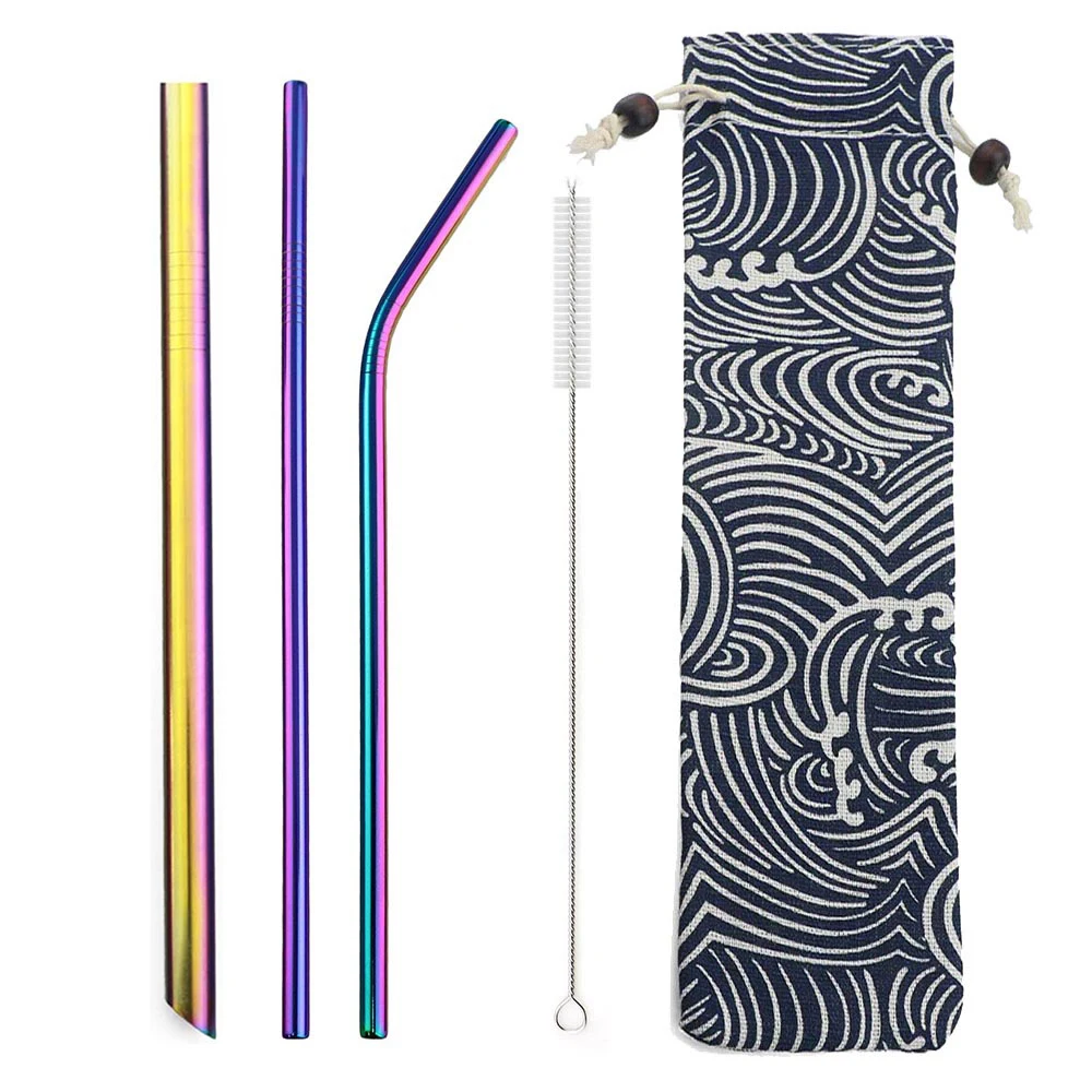 5Pcs Beveled Reusable Metal Straw 304 Stainless Steel Smoothies Drinking Straw Milk Tea Smoothies Straw 6/12mm Clean Brush Pouch
5Pcs Beveled Reusable Metal Straw 304 Stainless Steel Smoothies Drinking Straw Milk Tea Smoothies Straw 6/12mm Clean Brush Pouch
