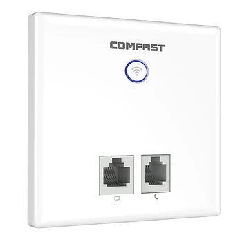 

300Mbps Wireless in Wall Access Point Indoor 86 Panel RJ45 + RJ11 Port 2.4G 802.11N 10/100M WAN LAN