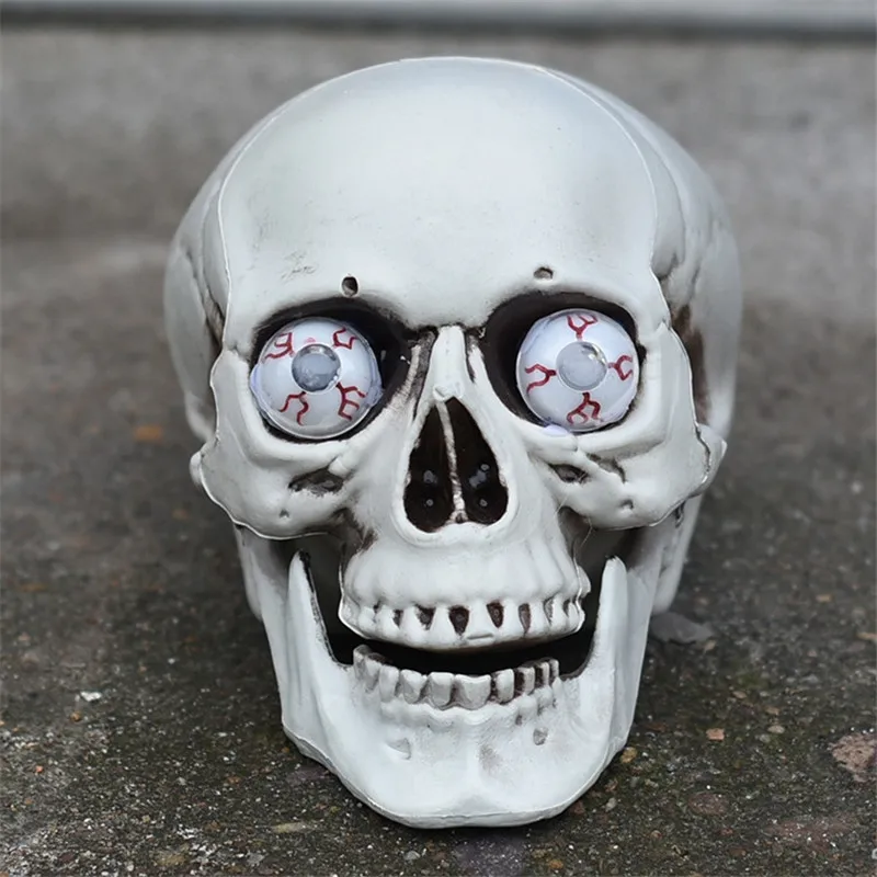 

Horror Ghost Head Halloween Props Bar Haunted House Escape Room Glowing Skull Terror Halloween Ornaments Cosplay Decoration