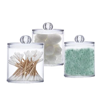 Transparent Cotton Swabs Box Jewelry Storage Box Holder Acrylic Makeup Organizer Round Jars Container Plastic Organizer Box
Transparent Cotton Swabs Box Jewelry Storage Box Holder Acrylic Makeup Organizer Round Jars Container Plastic Organizer Box