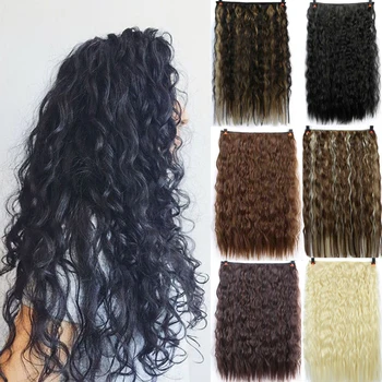 DIANQI 24 inch Long Synthetic Hair Clip In Hair Extension Heat Resistant Natural Corn Perm Hair Wig Piece
DIANQI 24 inch Long Synthetic Hair Clip In Hair Extension Heat Resistant Natural Corn Perm Hair Wig Piece