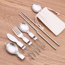 Stainless Steel Foldable Camping Spoon Fork Chopsticks Flatware Utensil Bags Outdoor Picnic Cutlery Sets
Stainless Steel Foldable Camping Spoon Fork Chopsticks Flatware Utensil Bags Outdoor Picnic Cutlery Sets