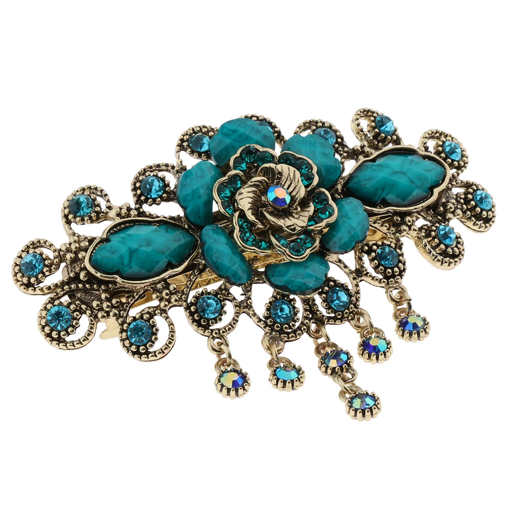 Flower Shaped Rhinestone Hair Clip, Crystal Hair Barrette Clip, Hair Accessory - for Bridal Women, , Ladies Flower Shaped Rhinestone Hair Clip, Crystal Hair Barrette Clip, Hair Accessory - for Bridal Women, , Ladies