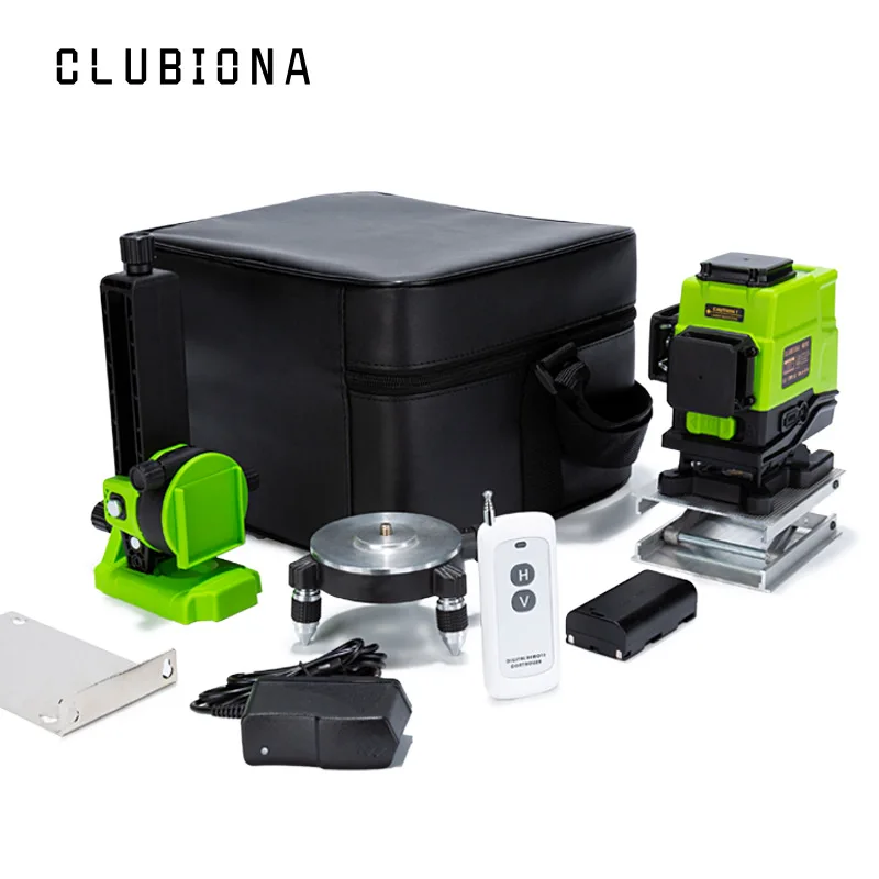 Clubiona IE12 German laser module Floor and wall Powerful Green Lines Remote control 3D Laser Level With Li-ion battery
Clubiona IE12 German laser module Floor and wall Powerful Green Lines Remote control 3D Laser Level With Li-ion battery