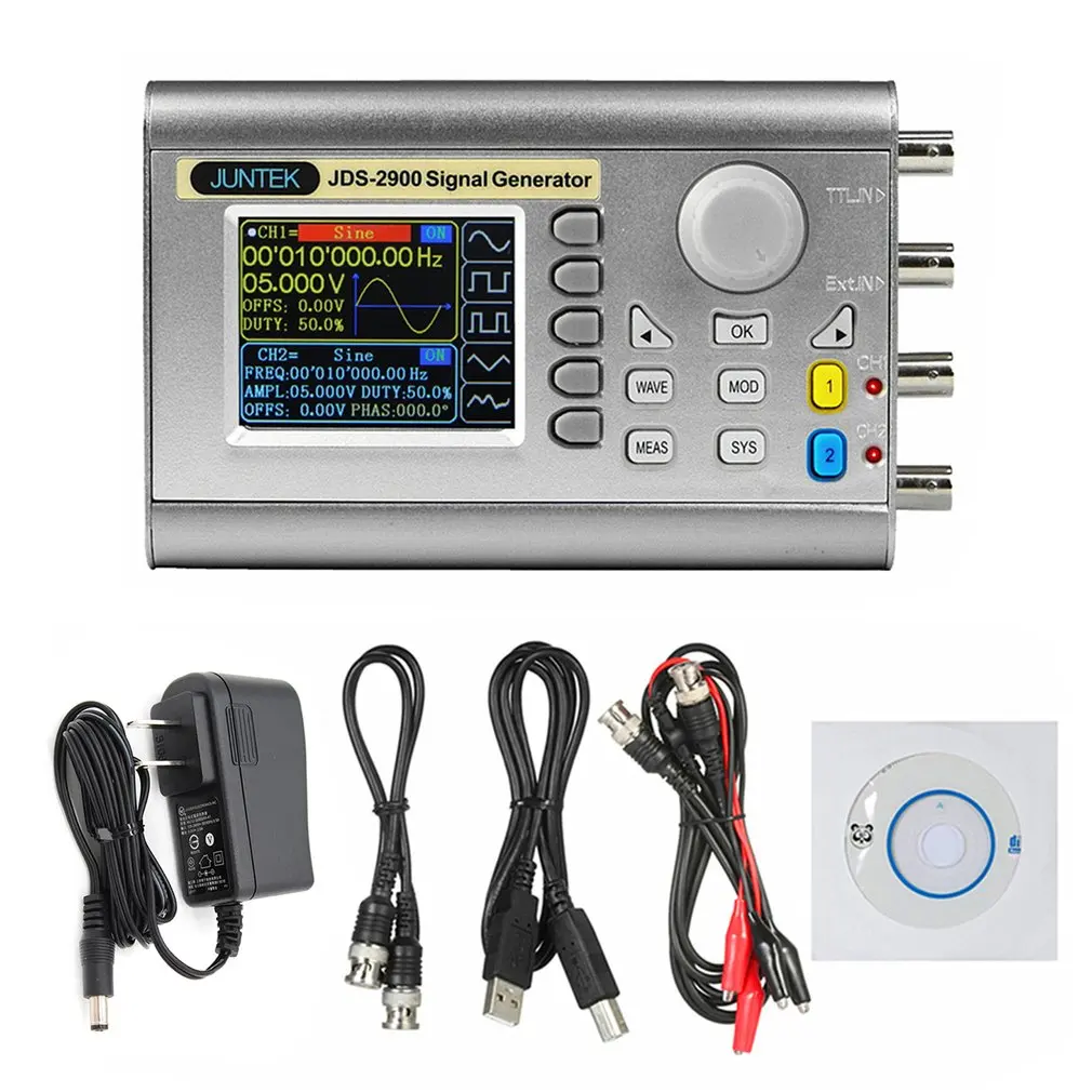 JDS2900-15M 15MHZ Signal Generator Digital Control Dual-channel DDS Function Signal Generator Frequency Meter Arbitrary Wave
JDS2900-15M 15MHZ Signal Generator Digital Control Dual-channel DDS Function Signal Generator Frequency Meter Arbitrary Wave