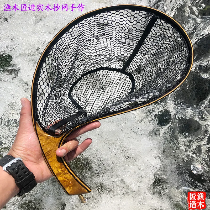 Fly Fishing Net Mesh Wooden Handle Nylon / Rubber Landing Net Catch And Release Holder Basket Handmade Trout Fishing Tools
Fly Fishing Net Mesh Wooden Handle Nylon / Rubber Landing Net Catch And Release Holder Basket Handmade Trout Fishing Tools