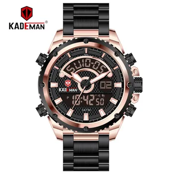 KADEMAN Mens Watches Fashion Sport Wristwatches Waterproof Dual Display Digital Watch Military Army Male Clock Relogio Masculino
KADEMAN Mens Watches Fashion Sport Wristwatches Waterproof Dual Display Digital Watch Military Army Male Clock Relogio Masculino