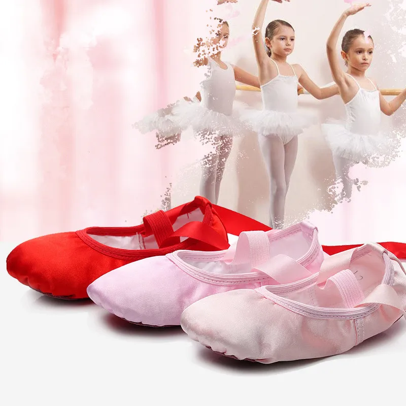 Slippers Gym Teacher Yoga Dance Shoes for Girls Children Satin Red Pink Flesh Kids Ballet Shoe with Ribbon
Slippers Gym Teacher Yoga Dance Shoes for Girls Children Satin Red Pink Flesh Kids Ballet Shoe with Ribbon