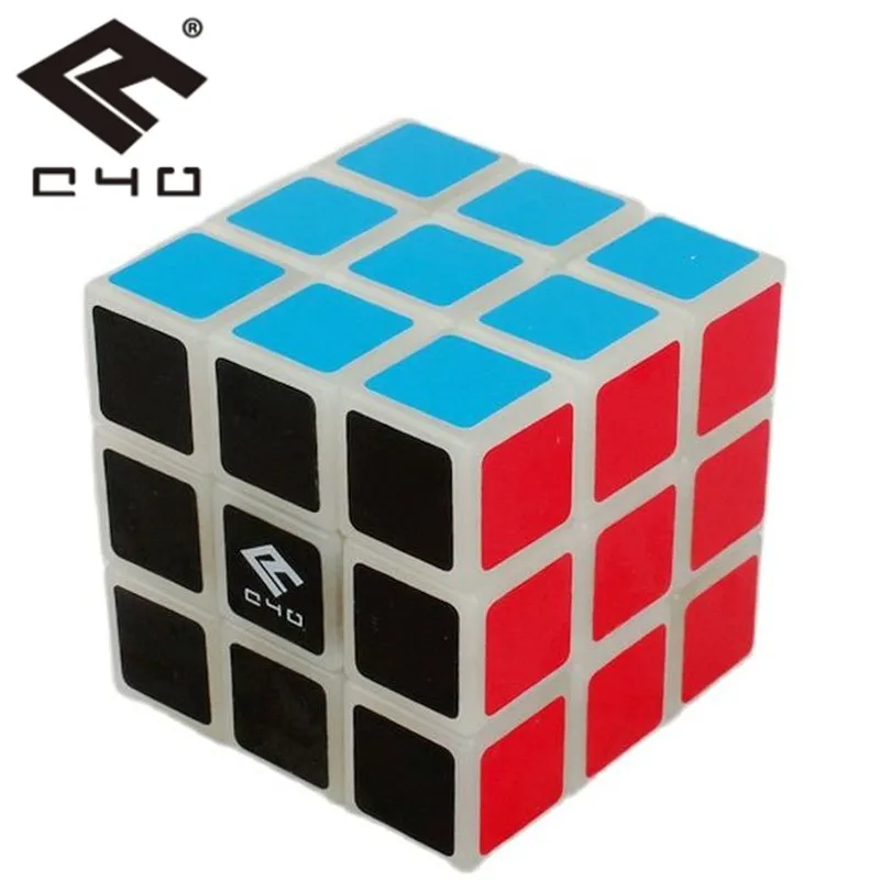 Фото Cube4U 3x3x3 Светящийся синий или зеленый магический куб головоломка C4U Обучающие