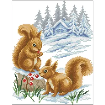 Squirrel eating berries patterns Counted Cross Stitch 11CT 14CT 18CT DIY Chinese Cross Stitch Kits Embroidery Needlework Sets
Squirrel eating berries patterns Counted Cross Stitch 11CT 14CT 18CT DIY Chinese Cross Stitch Kits Embroidery Needlework Sets