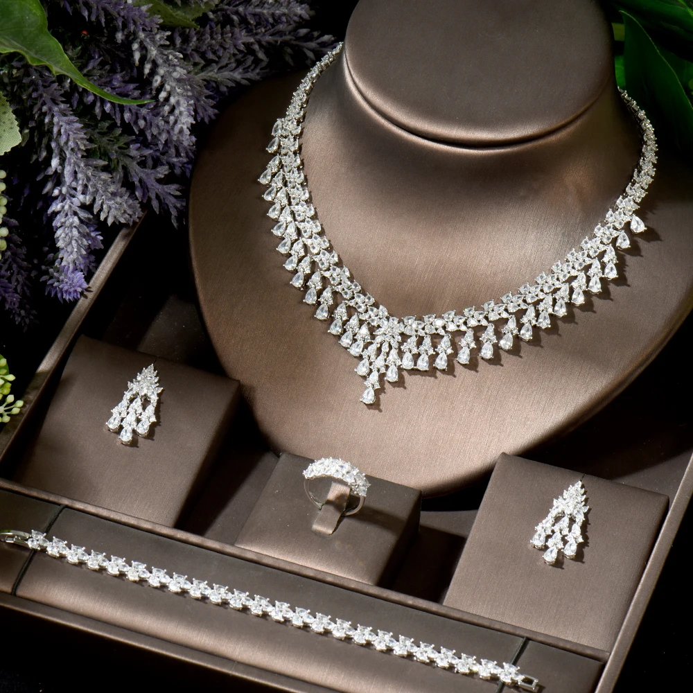 HIBRIDE Beauty Water Drop Tassel Cubic Zircon Pendant Women Jewelry Sets For Bridal Party Accessories Jewelry Gifts N-1820
HIBRIDE Beauty Water Drop Tassel Cubic Zircon Pendant Women Jewelry Sets For Bridal Party Accessories Jewelry Gifts N-1820
