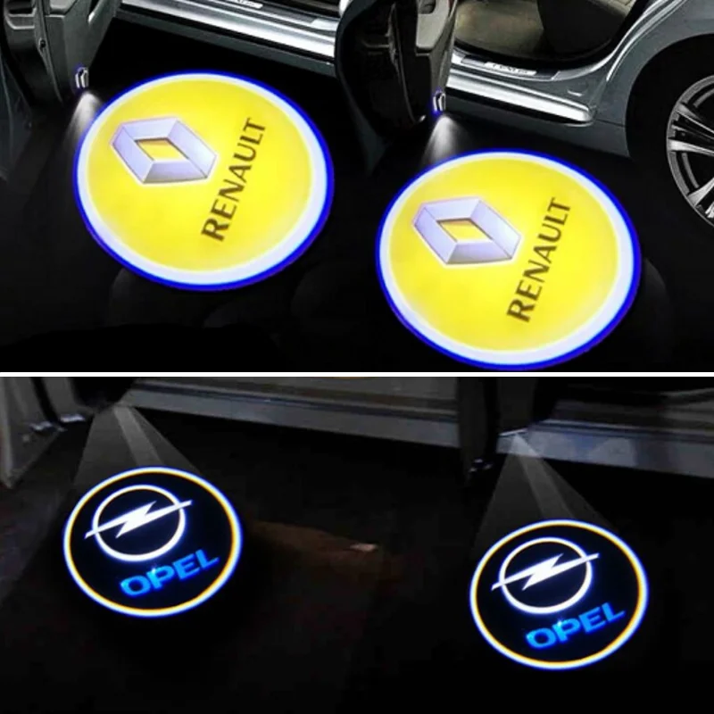 2X для Opel astra h j g k corsa d b c e Renault megane 2 3 4 Clio captur duster Triber светодиодная подсветка двери с