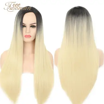 FREEWOMAN Long Straight Blond Ombre Wigs with Dark Roots 20 Inches Synthetic Long Blond Silk Full Wig for Women Natural Hairline
FREEWOMAN Long Straight Blond Ombre Wigs with Dark Roots 20 Inches Synthetic Long Blond Silk Full Wig for Women Natural Hairline