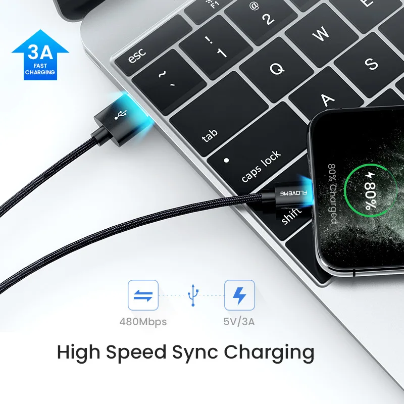 Floveme3A Apple Fast Charging Phone Data Cable Nylon braided fast charging cable for Android and Type-C charging cable
Floveme3A Apple Fast Charging Phone Data Cable Nylon braided fast charging cable for Android and Type-C charging cable