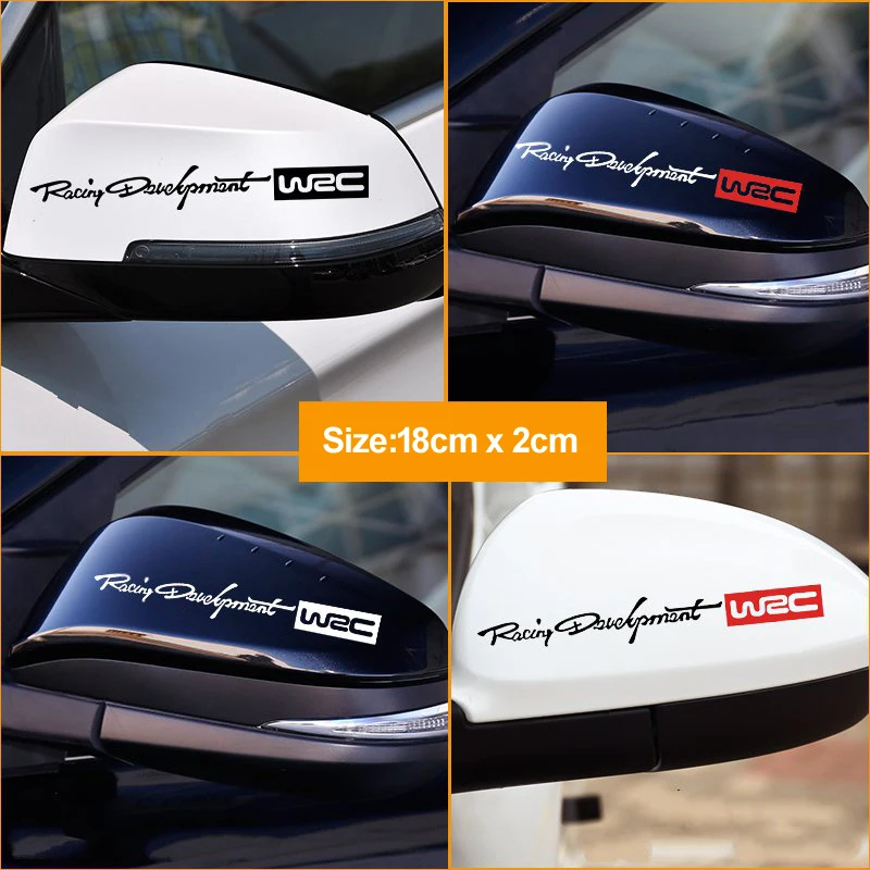 Car Rearview Mirror Stickers WRC Rally Stripe for Mitsubishi Lancer Outlander Pajero V73 | Автомобили и мотоциклы