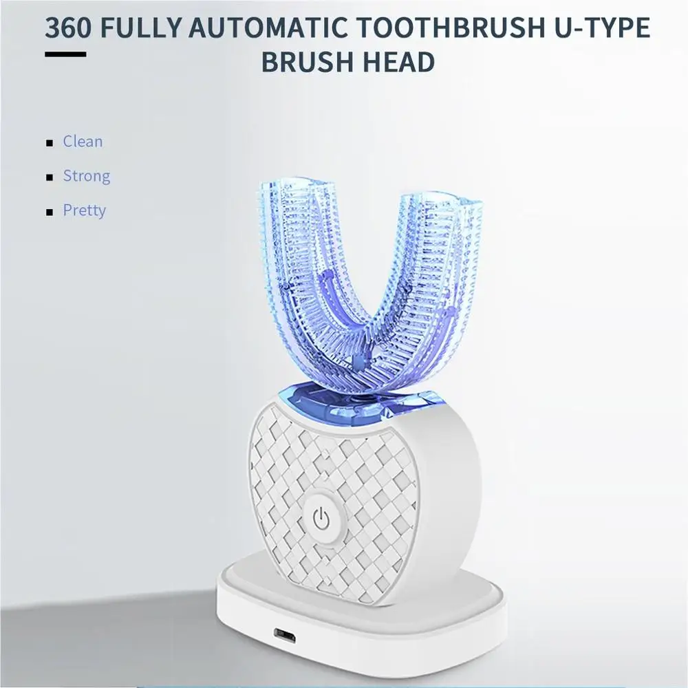 360 Degree Automatic Smart Ultra Sonic Brush Electric U-shaped USB Toothbrush Silicone Brush Head For Age 3-7 OPP Packaging
360 Degree Automatic Smart Ultra Sonic Brush Electric U-shaped USB Toothbrush Silicone Brush Head For Age 3-7 OPP Packaging
