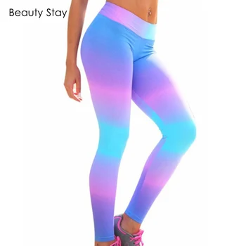 Women Leggings Rainbow Printing Polyester High Waist Slim Elastic Plus Size Sporting Stretchy Fitness Workout Pants
Women Leggings Rainbow Printing Polyester High Waist Slim Elastic Plus Size Sporting Stretchy Fitness Workout Pants