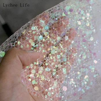 Lychee Life 45x150cm Laser Sequin Wedding Cloth Fabric Photo Background Shiny Mesh Fabric Home Textile
Lychee Life 45x150cm Laser Sequin Wedding Cloth Fabric Photo Background Shiny Mesh Fabric Home Textile