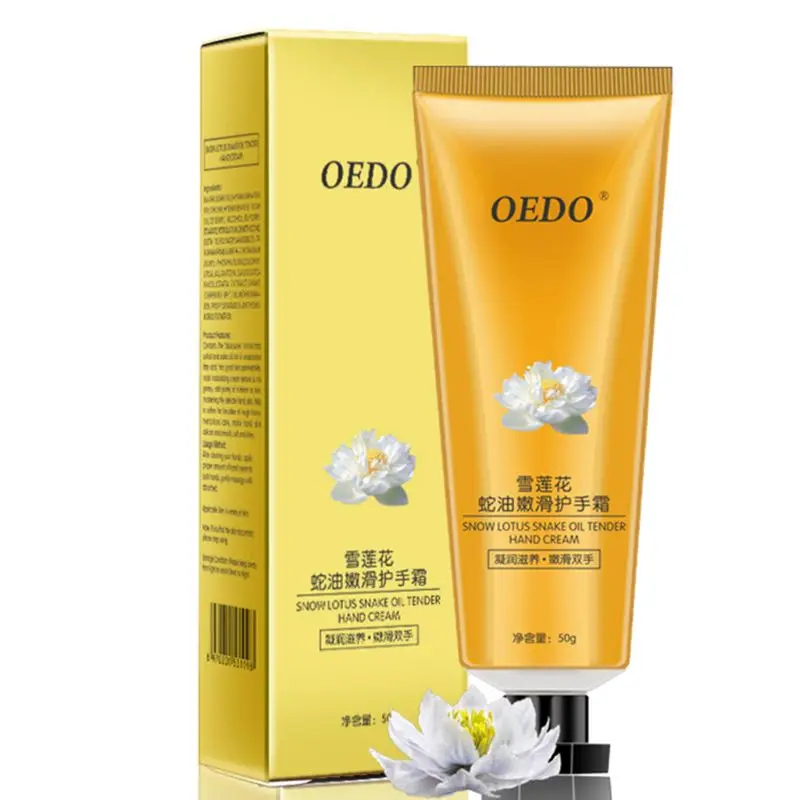 Snow Lotus Snake Oil Tender Hand Cream Antibacterial Anti-chapping Whitening Nourishing Anti-Aging Skin Care 50g
Snow Lotus Snake Oil Tender Hand Cream Antibacterial Anti-chapping Whitening Nourishing Anti-Aging Skin Care 50g