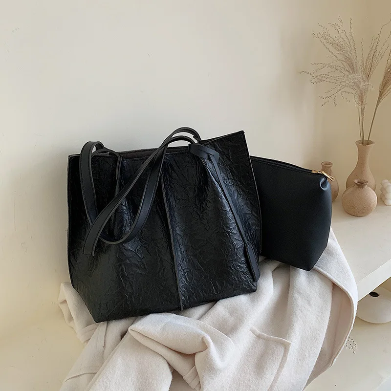 Textured Hand Tote Bag Big Bag Women's 2019 Autumn And Winter New Style Korean-style Fashion Large Capacity Shoulder Retro Diffe
Textured Hand Tote Bag Big Bag Women's 2019 Autumn And Winter New Style Korean-style Fashion Large Capacity Shoulder Retro Diffe