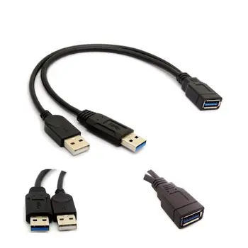 30cm USB 3.0 Dual Power Cable Y Shape Data Line Cord For PC Computer External Hard Disk
30cm USB 3.0 Dual Power Cable Y Shape Data Line Cord For PC Computer External Hard Disk