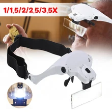 Magnifying Glasses with 2LED Lights 1X/1.5X/2X/2.5X/3X Lens Adjustable Head Magnifier Loupe for Sewing DIY Craft Cross Stitching
Magnifying Glasses with 2LED Lights 1X/1.5X/2X/2.5X/3X Lens Adjustable Head Magnifier Loupe for Sewing DIY Craft Cross Stitching
