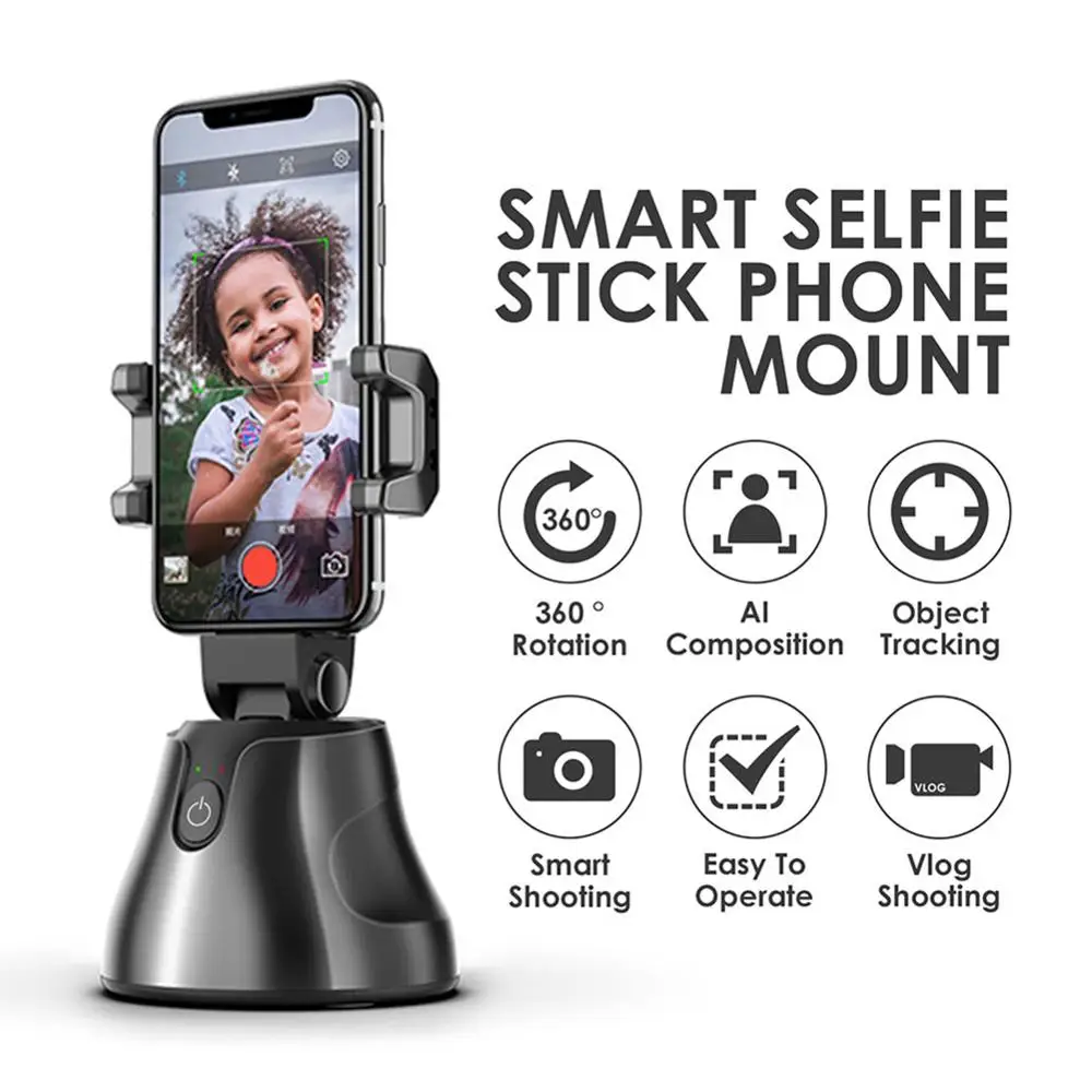 360 Rotation Auto Face Tracking Object Tracking Vlog Camera Phone Holder Portable All-in-one Auto Smart Shooting Selfie Stick
360 Rotation Auto Face Tracking Object Tracking Vlog Camera Phone Holder Portable All-in-one Auto Smart Shooting Selfie Stick