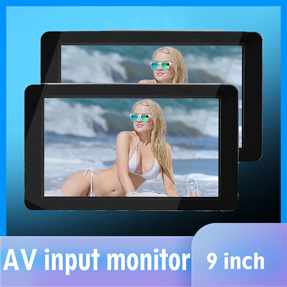 Ультратонкий TFT ЖК дисплей 1024x600 9 дюймов DVD мониторы HD видео вход радио AV монитор