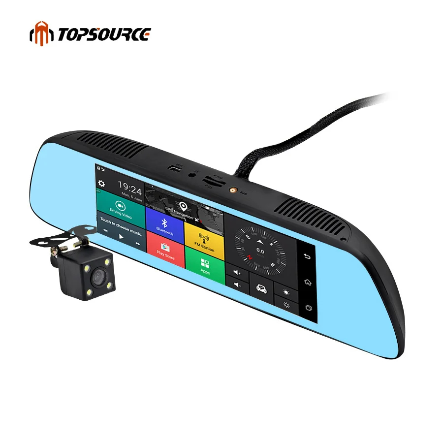 TOPSOURCE New 7" Special 3G Mirror Rearview Car DVR Camera DVRs Android 5.0 With GPS Navigation Automoblie Video Recorder
TOPSOURCE New 7" Special 3G Mirror Rearview Car DVR Camera DVRs Android 5.0 With GPS Navigation Automoblie Video Recorder